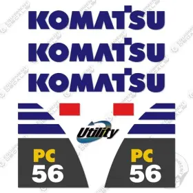 Aftermarket Pc56-7 Fits Komatsu Decal Kit Mini Excavator - 7 Year Outdoor 3m Vinyl