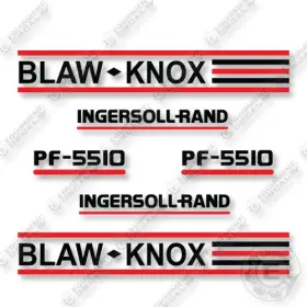 Aftermarket Pf5510 Ingersoll Rand Blaw Knox Decal Kit Asphalt Paver- Aftermarket Pf5510 Ingersoll Rand Blaw Knox Decal Kit Asphalt Paver-