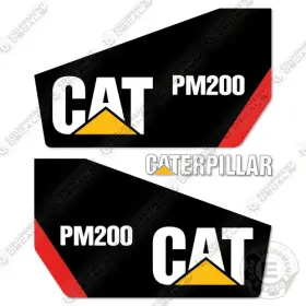 Aftermarket Pm200 Fits Caterpillar Decal Kit Cold Planer - 7 Year Outdoor 3m Vinyl
