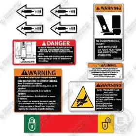 Aftermarket Pn-7174 Fits Kubota Bucket Decal Kit - 7 Year Outdoor 3m Vinyl