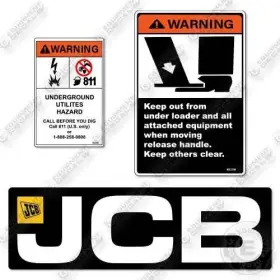 Aftermarket Pn13553 Fits Jcb Bucket 409 Decal Kit Wheel Loader - 7 Year Outdoor 3m Vinyl
