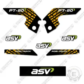 Aftermarket Pt-80 Fits Asv Decal Kit Track Loader - 7 Year Outdoor 3m Vinyl