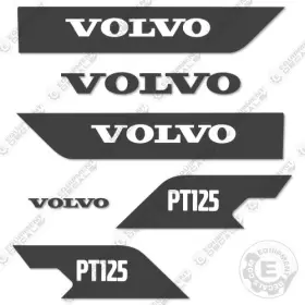 Aftermarket Pt125 Fits Volvo Decal Kit Pneumatic Roller - 7 Year Outdoor 3m Vinyl Aftermarket Pt125 Fits Volvo Decal Kit Pneumatic Roller - 7 Year Outdoor 3m Vinyl