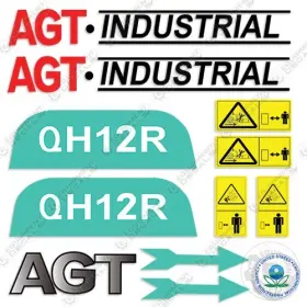 Aftermarket Qh12r Agt Industrial Decal Kit Mini Excavator - 7 Year Outdoor 3m Vinyl