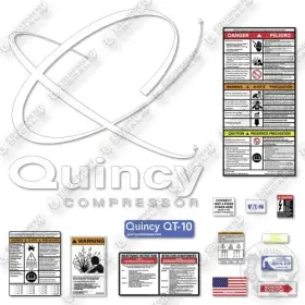 Aftermarket Qt10 Quincy Decal Kit Air Compressor -aftermarket