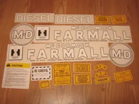Aftermarket R0780 Farmall M-d Decal Set 1945-1952 Ih Mccormick Inch Free Shipping