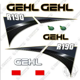 Aftermarket R190 Fits Gehl Decal Kit Skid Steer - 7 Year Outdoor 3m Vinyl