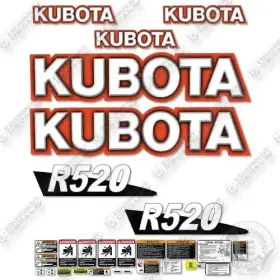 Aftermarket R520 Fits Kubota Decal Kit Wheel Loader- New Style -7 Year Outdoor 3m Vinyl