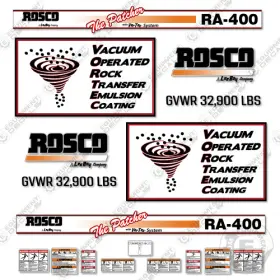 Aftermarket Ra-400 Fits Rosco Decal Kit Mixer Truck - 7 Year Outdoor 3m Vinyl