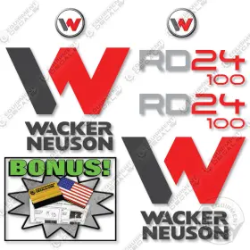 Aftermarket Rd24 Fits Wacker Neuson Rd2-100 Decal Kit Ride-on Roller Stickers - 3m Vinyl