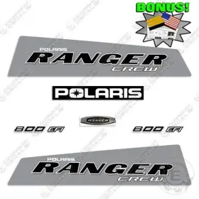 Aftermarket Rgr-800-efi-gry-2010 Fits Polaris Ranger 800 Efi Crew Decal Kit Utv 2010 - 7 Year Outdoor 3m Vinyl
