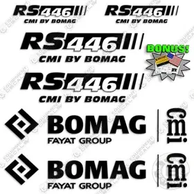 Aftermarket Rs446 Fits Bomag Rs 446 Decal Kit Soil Stabilizer - 7 Year Outdoor 3m Vinyl Bonus