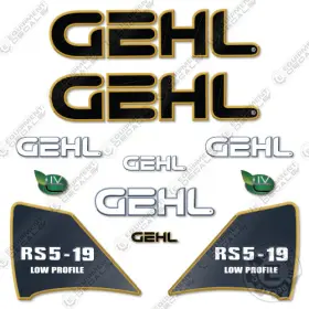 Aftermarket Rs5-19 Fits Gehl Decal Kit Telescopic Forklift - 7 Year Outdoor 3m Vinyl