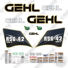 Aftermarket Rs6-42 Fits Gehl Gen 3 Decal Kit Telehandler- 7 Year Outdoor 3m Vinyl