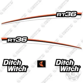 Aftermarket Rt-36 Fits Ditch Witch Decal Kit Trencher Replacements - 7 Year Vinyl