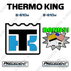 Aftermarket S-610m Thermoking Precedent Decal Kit Trailer Refrigeration Unit - 3m Vinyl
