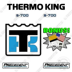 Aftermarket S-700 Fits Thermoking Precedent Decal Kit Trailer Refrigeration Unit - 3m Vinyl