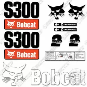 Aftermarket S330 Fits Bobcat S300 Decal Kit Skid Steer - 7 Year Outdoor 3m Vinyl Aftermarket S330 Fits Bobcat S300 Decal Kit Skid Steer - 7 Year Outdoor 3m Vinyl