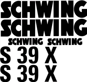 Aftermarket S39x For Schwing Concrete Trailer Pump Replacement Decal Set Free Shipping