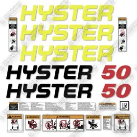 Aftermarket S50xm Fits Hyster Decal Kit Forklift - 7 Year 3m Vinyl