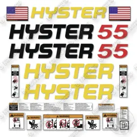 Aftermarket S55xm Hitachi Decal Kit Forklift -