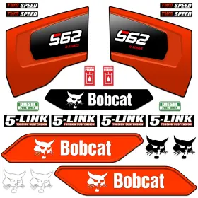 Aftermarket S62-2 Complete Complete Decal Kit Fits Bobcat S62 Skid Steer Loader 7yr Usa Vinyl Free Shipping