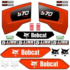 Aftermarket S70-2 Complete Decal Kit Fits Bobcat S70 Stage 5 Skid Steer S-70 Loader Parts Sticker 7yr Vinyl Aftermarket S70-2 Complete Decal Kit Fits Bobcat S70 Stage 5 Skid Steer S-70 Loader Parts Sticker 7yr Vinyl