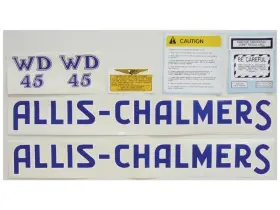 Aftermarket S70709 New Allis Chalmers Wd45 Decal Kit Blue Letters