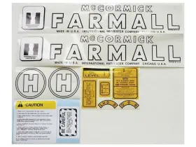 Aftermarket S70712 New Farmall Decal Set For Models H