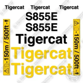 Aftermarket S855e Fits Tigercat Decal Kit Shovel Logger - 7 Year Outdoor 3m Vinyl
