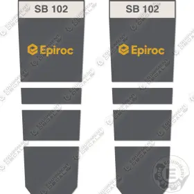 Aftermarket Sb102 Fits Epiroc Decal Kit Hammer - Year Outdoor 3m Vinyl