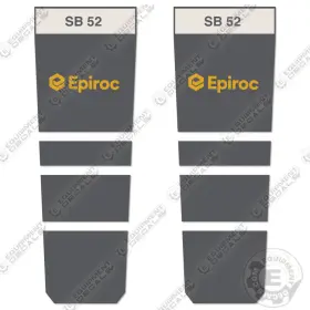 Aftermarket Sb52 Fits Epiroc Decal Kit Hammer - Year Outdoor 3m Vinyl