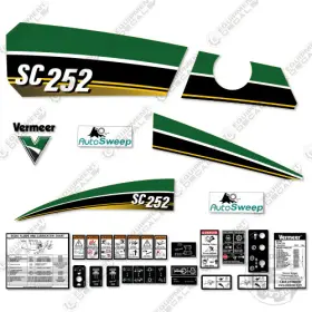 Aftermarket Sc252 Fits Vermeer Stump Grinder Decal Kit Curved - 7 Year Outdoor 3m Vinyl Aftermarket Sc252 Fits Vermeer Stump Grinder Decal Kit Curved - 7 Year Outdoor 3m Vinyl