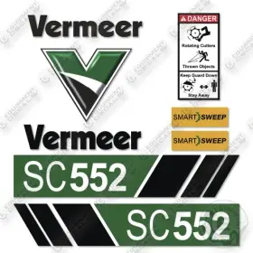 Aftermarket Sc552 Fits Vermeer New Style Decal Kit Stump Cutter- 7 Year Outdoor 3m Vinyl