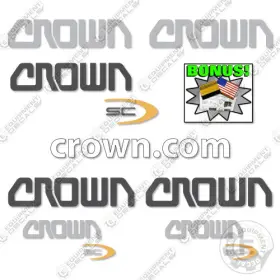 Aftermarket Sc6020-40 Fits Crown Decal Kit Forklift - 7 Year Outdoor 3m Vinyl