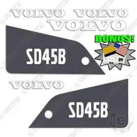 Aftermarket Sd-45b Fits Volvo Sd45b Decal Kit Roller - 7 Year Outdoor 3m Vinyl Bonus
