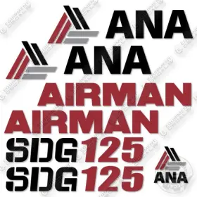 Aftermarket Sdg125 Fits Airman Decal Kit Air Generator - 7 Year Outdoor 3m Vinyl