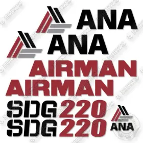 Aftermarket Sdg220 Fits Airman Decal Kit Generator - 7 Year Outdoor 3m Vinyl
