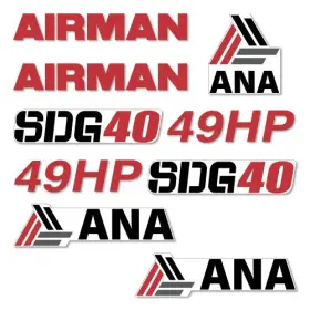 Aftermarket Sdg40 Airman Decal Kit Generator-
