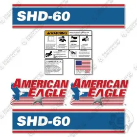 Aftermarket Sdh-60 Fits American Eagle Decal Kit Air Compressor - 7 Year Outdoor 3m Vinyl