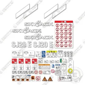 Aftermarket Sj20e Fits Skyjack Decal Kit Vertical Mast Lift - Warning Stickers 3m Vinyl