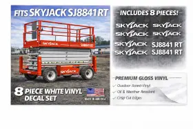 Aftermarket Sj3219e Fits Skyjack Sj3219 E Scissor Lift Replacement Decal Kit 8 Pieces
