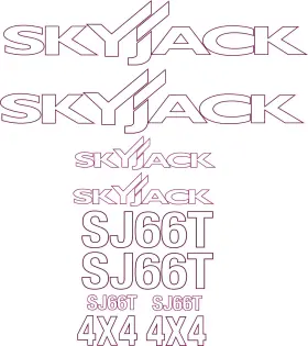 Aftermarket Sj66t Fits Skyjack Boom Lift Decal Kit / 3m Vinyl White Cut Only
