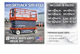 Aftermarket Sjiii4732 Fits Skyjack Sjiii 4732 Scissor Lift Replacement Decal Kit 8 Pieces