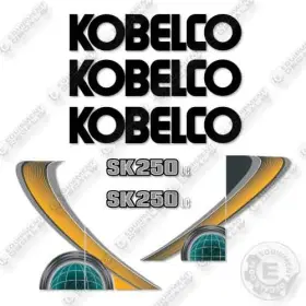 Aftermarket Sk250lc-10 Fits Kobelco Decal Kit Excavator - 7 Year Outdoor 3m Vinyl