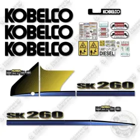 Aftermarket Sk260-8 Fits Kobelco Decal Kit Excavator- 7 Year Outdoor 3m Vinyl