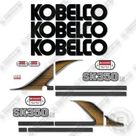 Aftermarket Sk350lc-9e Fits Kobelco Decal Kit Excavator - 7yr Outdoor 3m Vinyl