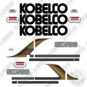 Aftermarket Sk500lc-9e Fits Kobelco Decal Kit Excavator - 7yr Outdoor 3m Vinyl