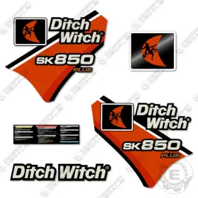 Aftermarket Sk850 Fits Ditch Witch Plus Decal Kit Standing Skid Steer - 7 Year 3m Vinyl