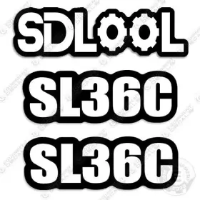 Aftermarket Sl36c Fits Sdlool Decal Kit Mini Skid Steer Loader - 7 Year Outdoor 3m Vinyl